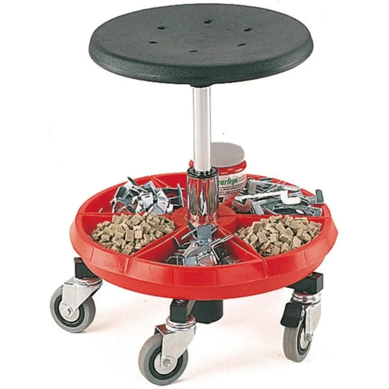 Bott 2 Tread Polyurethane Mobile Stool 0.475m Platform Height Red Black 88601003