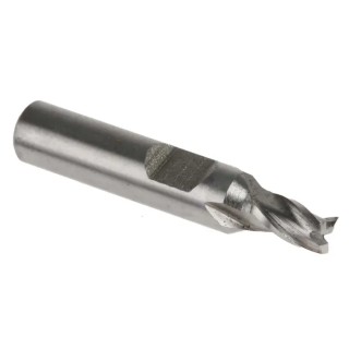 RS PRO End Mill, 4 mm Cutter Diameter, Cobalt High Speed Steel, 6 mm Flat Shank, 6.5 mm Cut Length, 32.5 mm Overall 523-0492