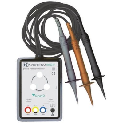 Kyoritsu Phase Rotation Tester CAT III 600V Test Lead Connection 50-60 Hz Frequency Range KEW8031F