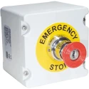Craig & Derricott EMSH Series Key Release Emergency Stop Push Button, Surface Mount, SPDT, IP65 EMSH/K/MG/CO