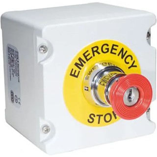 Craig & Derricott EMSH Series Key Release Emergency Stop Push Button, Surface Mount, SPDT, IP65 EMSH/K/MG/CO