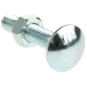 RS PRO Bright Zinc Steel Coach Bolt Metric M10 x 100 mm, Length 75 mm, Thread Length 100 mm, Grade 4.8, Square Neck 512-1051