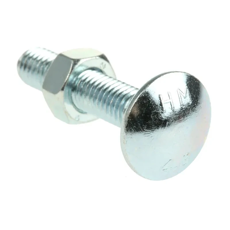 RS PRO Bright Zinc Steel Coach Bolt Metric M10 x 100 mm, Length 75 mm, Thread Length 100 mm, Grade 4.8, Square Neck 512-1051