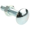 RS PRO Bright Zinc Steel Coach Bolt Metric M10 x 100 mm, Length 75 mm, Thread Length 100 mm, Grade 4.8, Square Neck 512-1051