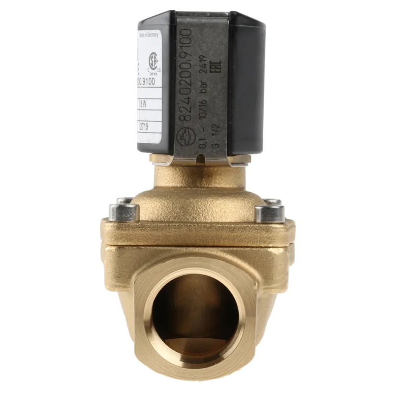 Buschjost Solenoid Valve 2 Port NC Threaded Brass Body G 1/2, 24V DC 8240200.9101.02400