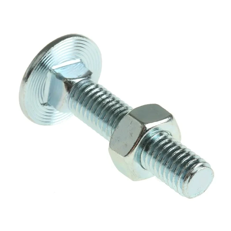 RS PRO Bright Zinc Steel Coach Bolt Metric M10 x 100 mm, Length 75 mm, Thread Length 100 mm, Grade 4.8, Square Neck 512-1051