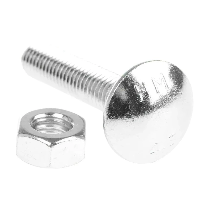 RS PRO Bright Zinc Steel Coach Bolt Metric M10 x 100 mm, Length 75 mm, Thread Length 100 mm, Grade 4.8, Square Neck 512-1051