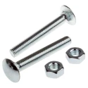 RS PRO Steel Bright Zinc Plated Coach Bolt M10 x 100 mm, Square Neck, Grade 4.8 512-1124