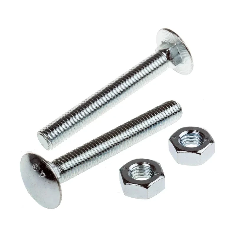 RS PRO Steel Bright Zinc Plated Coach Bolt M10 x 100 mm, Square Neck, Grade 4.8 512-1124