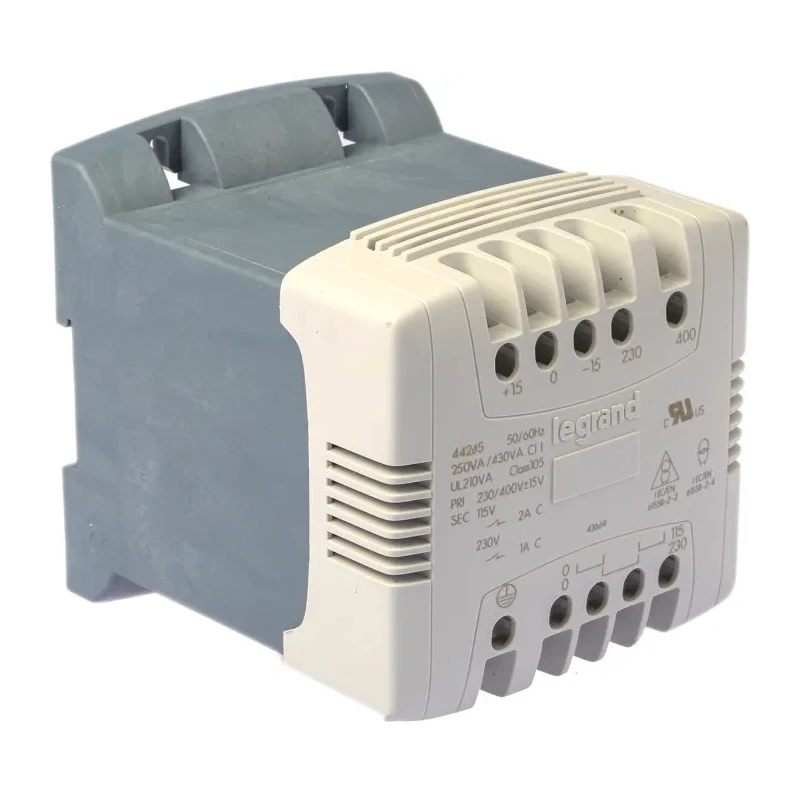 Legrand 250 VA DIN Rail Transformer, 230 to 400 V ac Primary, 115 V ac Secondary, Screw DIN Rail Mount 0 442 65