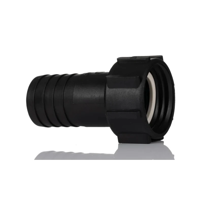 RS PRO Hose Connector 2 in ID Hosetail Outlet Polypropylene Body Black 10 Bar Pressure IBF/200HT-PG