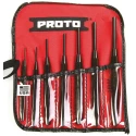 Stanley 7-Piece Pin Punch Set, Steel S2, 3.18mm Shank, Black-Oxide Finish 47A