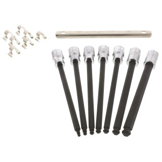 Stanley Hex Screwdriver Bit Set, Steel Material, 7 Pieces, Sizes Hex 1/8 to Hex 3/8, Model 4900BD