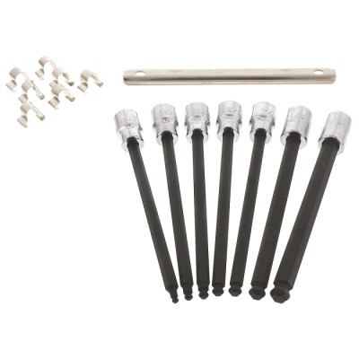 Stanley Hex Screwdriver Bit Set, Steel Material, 7 Pieces, Sizes Hex 1/8 to Hex 3/8, Model 4900BD