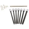 Stanley Hex Screwdriver Bit Set, Steel Material, 7 Pieces, Sizes Hex 1/8 to Hex 3/8, Model 4900BD