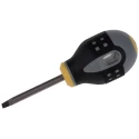 Bahco Screwdriver, Stubby Type, Insulated Bi-Material Handle, 45 mm Blade Length, 103 mm Overall Length, Ergonomic BE-8450