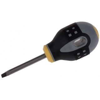 Bahco Screwdriver, Stubby Type, Insulated Bi-Material Handle, 45 mm Blade Length, 103 mm Overall Length, Ergonomic BE-8450