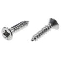RS PRO Stainless Steel Countersunk Head Self-Tapping Screw 19 mm Thread Size 8 Pozidriv DIN 7982C 522-1369