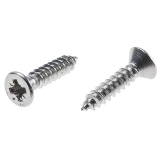 RS PRO Stainless Steel Countersunk Head Self-Tapping Screw 19 mm Thread Size 8 Pozidriv DIN 7982C 522-1369