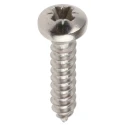 RS PRO Plain Stainless Steel Pan Head Self-Tapping Screw 13mm Thread Size 4 DIN 7981C 522-1410