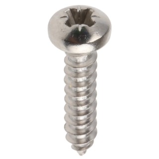 RS PRO Plain Stainless Steel Pan Head Self-Tapping Screw 13mm Thread Size 4 DIN 7981C 522-1410
