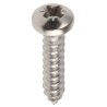 RS PRO Plain Stainless Steel Pan Head Self-Tapping Screw 13mm Thread Size 4 DIN 7981C 522-1410