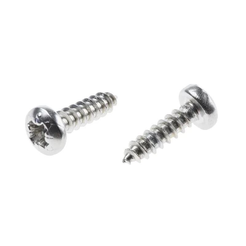 RS PRO Plain Stainless Steel Pan Head Self-Tapping Screw 13 mm Thread Size 6 522-1432