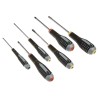 Bahco Phillips and Slotted Standard Screwdriver Set, 6-Piece, Ergonomic, Black Oxide Tips BE-9881