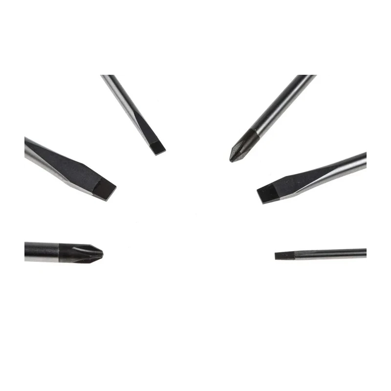 Bahco Phillips and Slotted Standard Screwdriver Set, 6-Piece, Ergonomic, Black Oxide Tips BE-9881