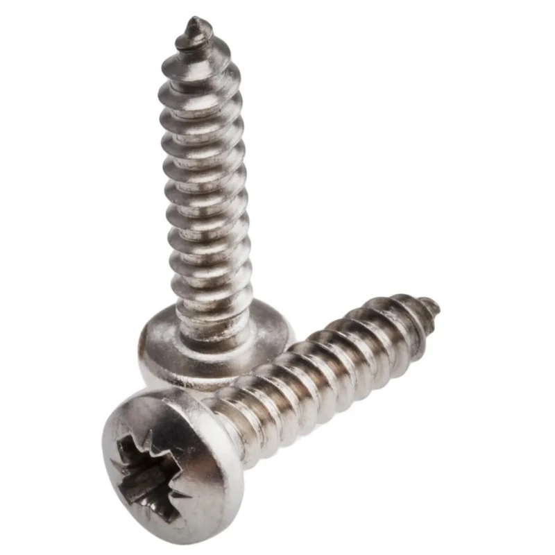 RS PRO Plain Stainless Steel Pan Head Self-Tapping Screw 19 mm Thread Size 8 Model 522-1476