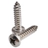 RS PRO Plain Stainless Steel Pan Head Self-Tapping Screw 19 mm Thread Size 8 Model 522-1476