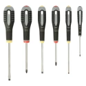 Bahco Phillips and Slotted Standard Screwdriver Set, 6-Piece, Ergonomic, Black Oxide Tips BE-9881