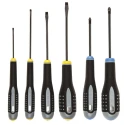 Bahco Pozidriv Standard Screwdriver Set, 6-Piece with Slotted 0.5 to 1.2 mm and Pozidriv PZ1, PZ2 Tips BE-9882