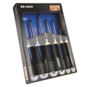 Bahco Pozidriv Standard Screwdriver Set, 6-Piece with Slotted 0.5 to 1.2 mm and Pozidriv PZ1, PZ2 Tips BE-9882