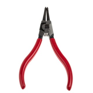 RS PRO Chrome Molybdenum Steel External Circlip Plier with PVC Handle, Bent Jaw 38mm, Overall Length 125mm 541-6848
