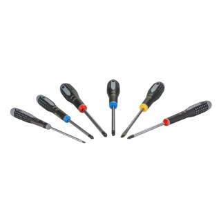 Bahco Phillips, Pozidriv, Slotted Standard Screwdriver Set, 6-Piece BE-9886