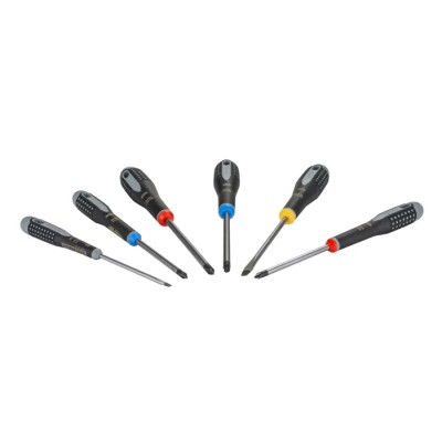 Bahco Phillips, Pozidriv, Slotted Standard Screwdriver Set, 6-Piece BE-9886