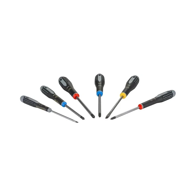 Bahco Phillips, Pozidriv, Slotted Standard Screwdriver Set, 6-Piece BE-9886