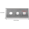 NEUTRAL Carbon Steel Flat Safety Knife Blade 48.2 x 22 mm 0.3 mm Thickness 10 Pieces 541-6624