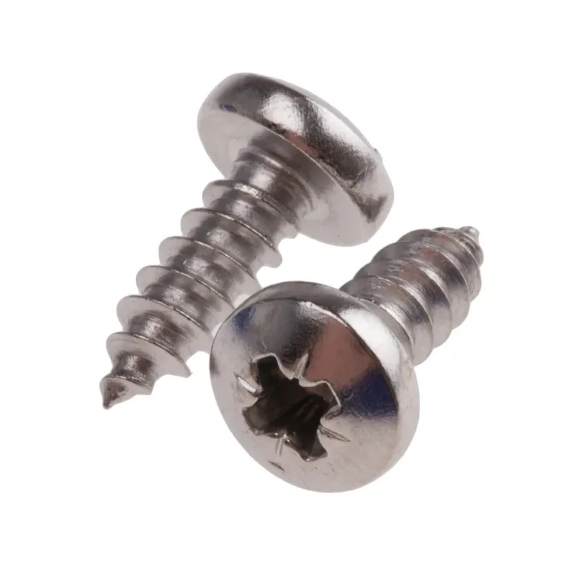 RS PRO Stainless Steel Pan Head Plain Finish Pozidriv Drive Self-Tapping Screw Thread Size 10 Length 13mm 522-1498