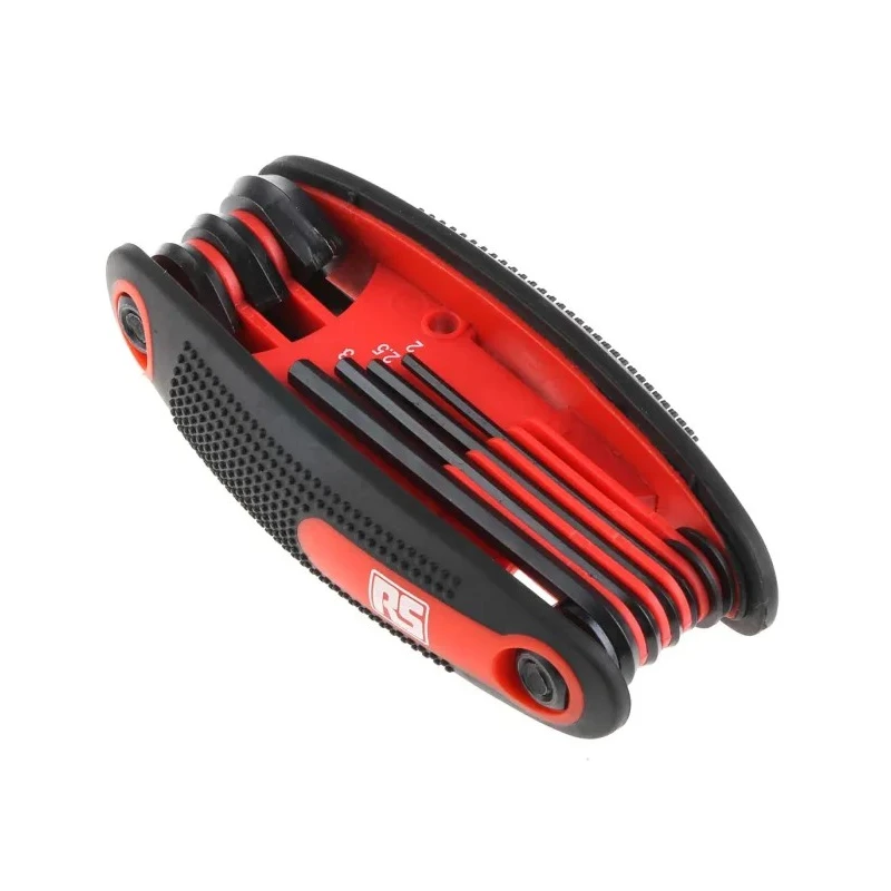 RS PRO 16 Piece L Metric Hex Key Set, Hex Ball End, Size 1.5 to 10 mm, Alloy Steel, Chrome Finish 542-3492