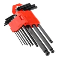 RS PRO 16 Piece L Metric Hex Key Set, Hex Ball End, Size 1.5 to 10 mm, Alloy Steel, Chrome Finish 542-3492