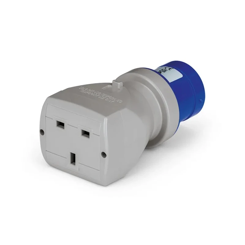 Scame ADAPTO Industrial Power Connector Adapter 2P+PE, Blue, 13A, 250V IP20 IP20