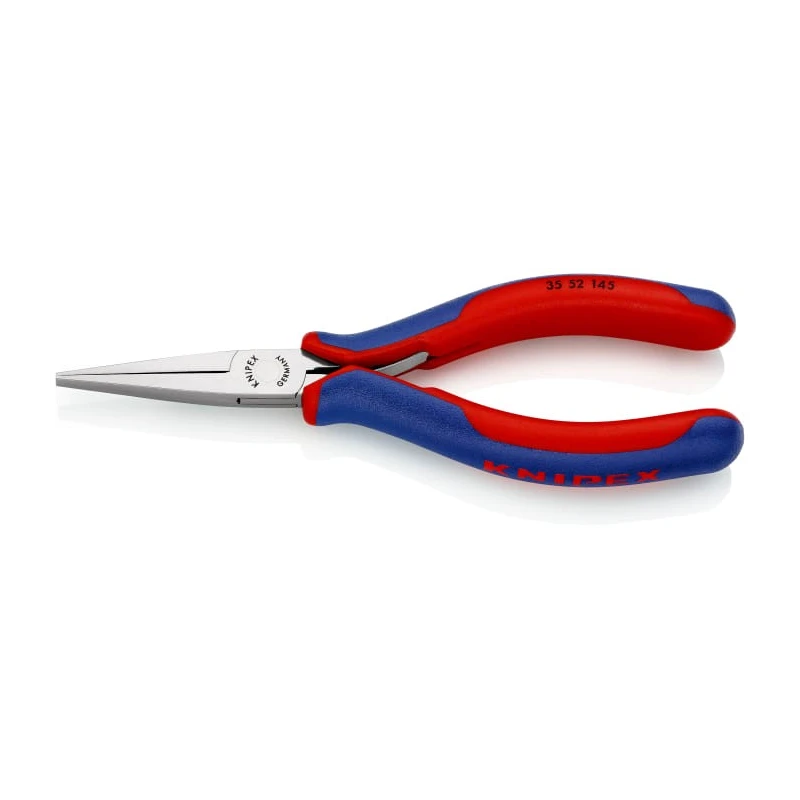 Knipex Long Nose Plier 145mm Overall Length, 40mm Jaw Width, Chrome Steel, Mirror Polished, Model 35 52 145