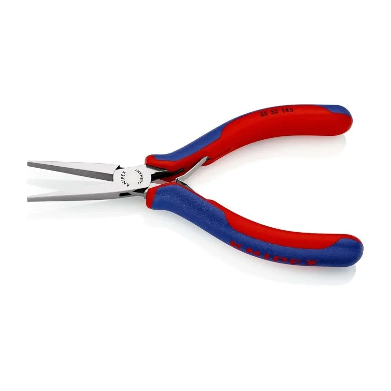 Knipex Long Nose Plier 145mm Overall Length, 40mm Jaw Width, Chrome Steel, Mirror Polished, Model 35 52 145