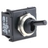 Marquardt Panel Mount Toggle Switch DPST On-Off, Tab Terminal, 12 V dc, 6 A, 250 V ac 1822.1101