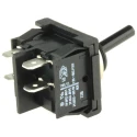 Marquardt Panel Mount Toggle Switch DPST On-Off, Tab Terminal, 12 V dc, 6 A, 250 V ac 1822.1101