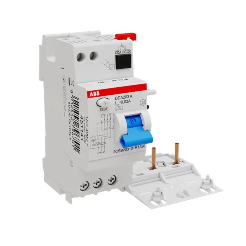 ABB Residual Current Device 25A 3-Pole 30 mA Type A 0.3 A 415V AC DDA 200 A Series 2CSB203101R1250 - DDA203A-25/0.03