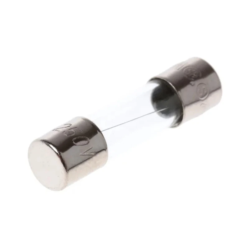 RS PRO 2A Fast Acting Glass Cartridge Fuse, 5 x 20 mm, 250V AC, Glass Body, Model 610-9686