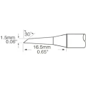 Metcal SFP 1.5 mm Hoof 16.5 mm Soldering Iron Tip for use with MFR-H1-SC2 SFP-DRH15